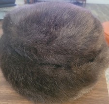 Faux Fur Hat Pillbox Black Betmar New York One Size