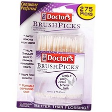 The Doctor's BrushPicks Interdental Toothpicks 275 Count Pack of 3 