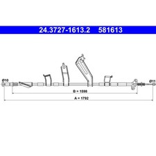 Seilzug Feststellbremse ATE 24.3727-1613.2 für Honda CR-V III