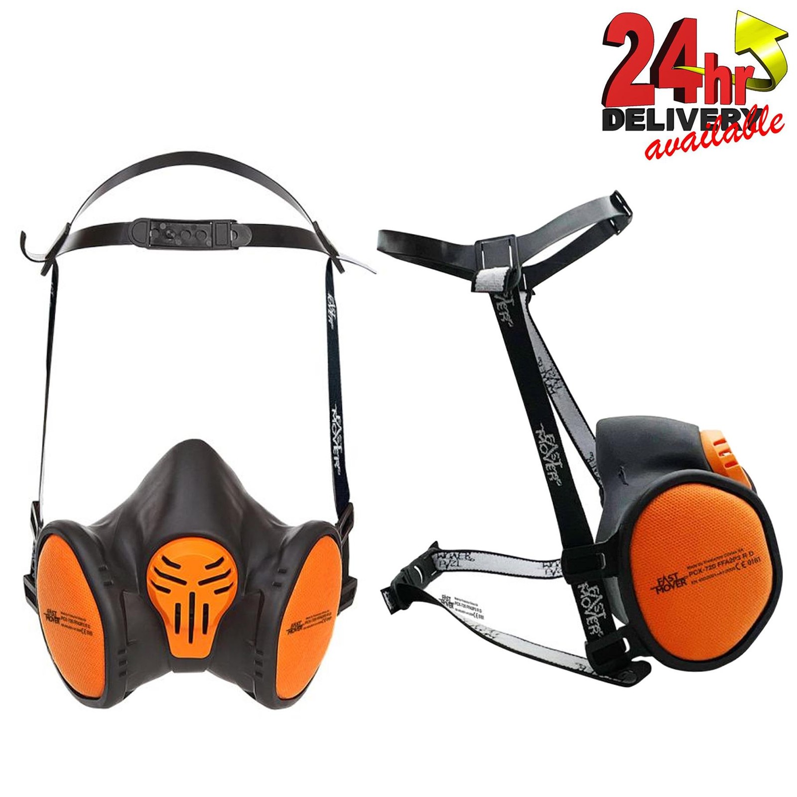 Fast Mover Half Mask Respirator inc Intergrated Cartridges FFA2P3 R D Part: 4376 - Image 3