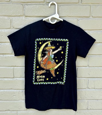 Miller High Life Unisex Size Small Girl on the Moon Shirt Basic Tee T