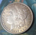1897 MORGAN $1 SILVER DOLLAR COIN PHILADELPHIA MINT toned