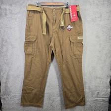 Union Bay Cargo Pants Mens 38x32 Chestnut Brown Survivor Belted Cargo Y35HE3D