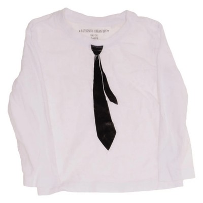 Authentic Urban Boy, Langarmshirt, Größe: 86/92, Weiß/Schwarz, Baumwolle #Mb5