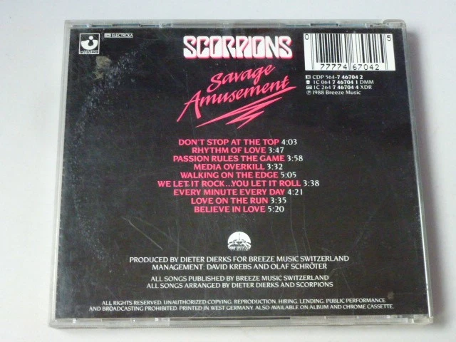 Scorpions - Savage Amusement CD Sammlungsauflösung - Bild 2 von 2