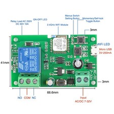 For EWELINK Smart Switch Relay Module 5V732V with Inching and SelfLock Control