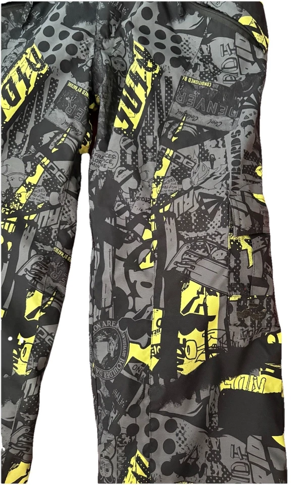 RIDE Esquí Snowboard Nieve Pantalones Negro Neón Gráfico Juvenil Talla L RN86916 26" Cintura Foto 2 de 4