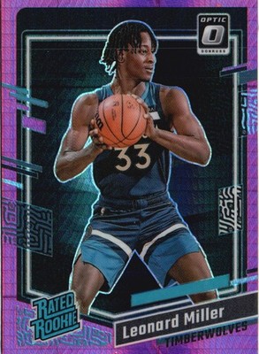 2023-24 Donruss Optic #234 Leonard Miller Hyper Pink
