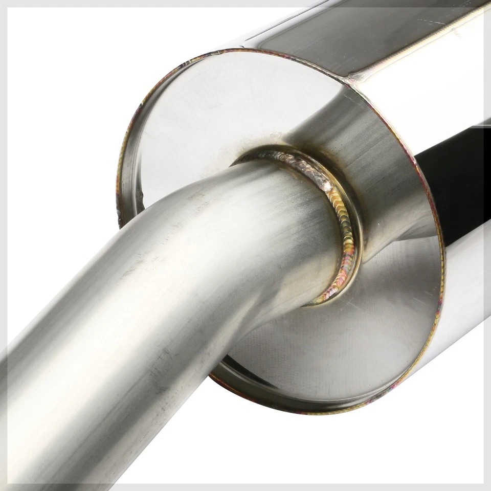 Sistema de escape SS Catback silenciador punta biselada de 4" para 97-01 Honda Prelude 2.2 H22 Foto 4 de 4