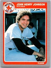 ⚾ 1985 Fleer #162 John Henry Johnson Boston Red Sox