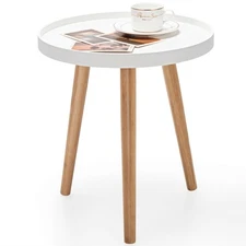Round Side Table Sofa Coffee End Accent Table Nightstand Home Furniture