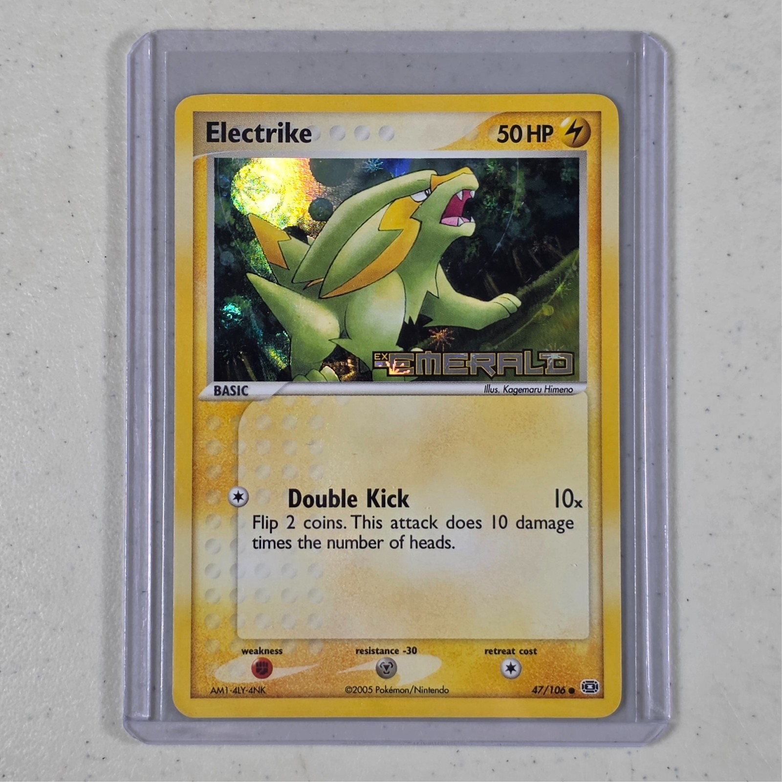 Electrike EX Emerald Reverse Common Holo 2004 Stamped Card 47/106 NM/M