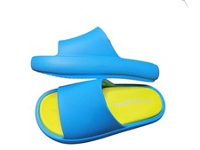 NIB New J Slides Beach Turquoise Yellow Squishy 8