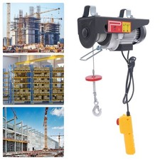 250kg Electric Hoist W/ Cable Remote Control and 59ft Wire For Garage&Warehouses