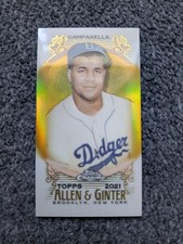 2021 TOPPS CHROME ALLEN & GINTER ROY CAMPANELLA MINI GOLD REFRACTOR#42#D39/50