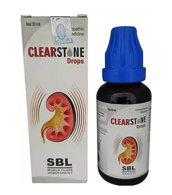 SBL Homeopathic Clearstone Drops (30ml)Renal Calculi, Pain Abdomen and Back free