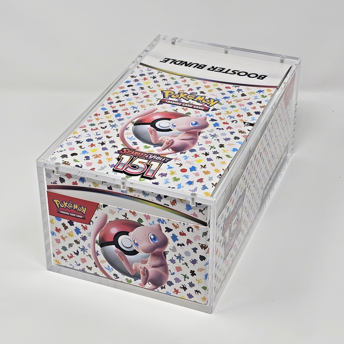 Strong Magnetic Acrylic Display Case for Pokemon Booster Bundle Rounded Corners Strong Magnetic Acrylic Display Case for Pokemon Booster Bundle Rounded Corners