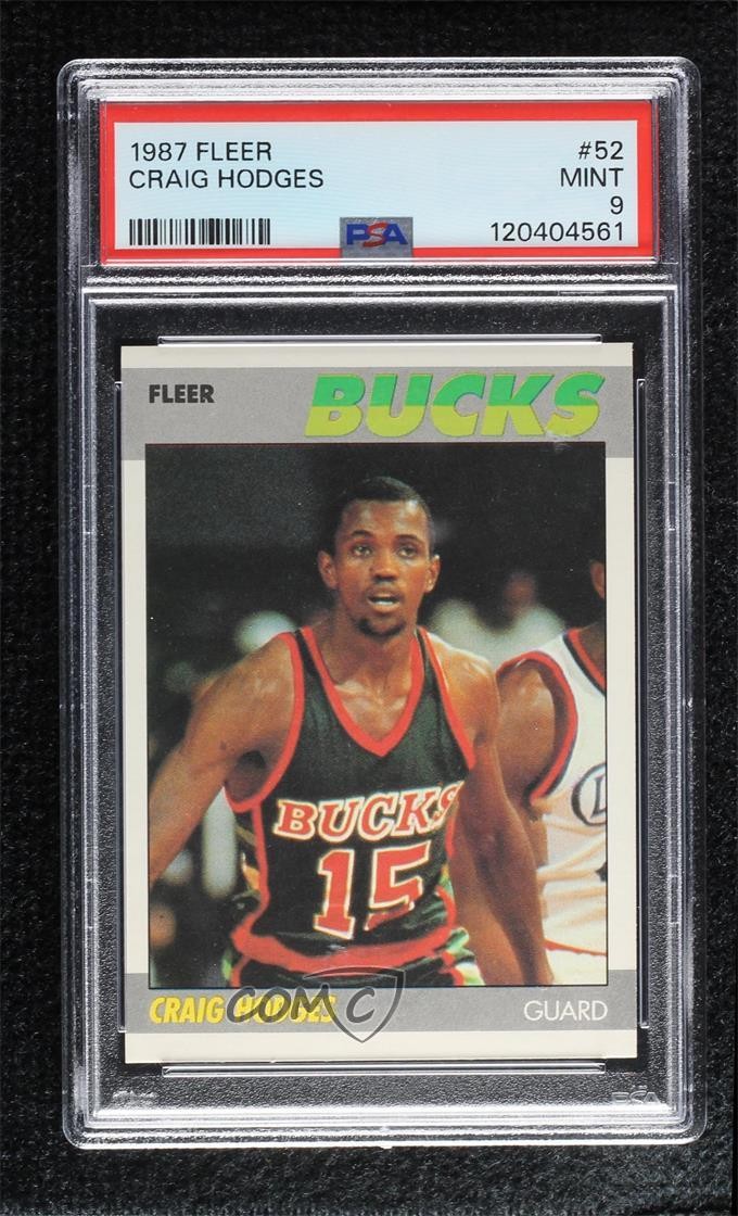 1987-88 Fleer Craig Hodges #52 PSA 9 MINT 3hd