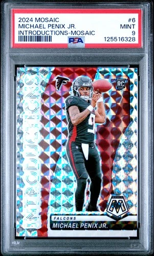2024 PANINI MOSAIC INTRODUCTIONS #6 MICHAEL PENIX JR. ROOKIE RC PSA 9