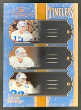 Staubach Aikman Michael Irvin 2005 Donruss Classics Timeless Triple Bronze /1000