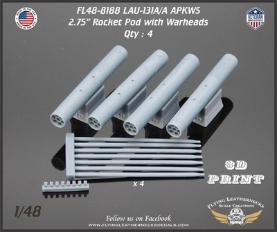 1/48 Flying Leathernecks FL48-8188 LAU-131A/A 2.75'' Pods w/ APKWS Rockets