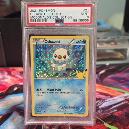 Pokémon 2021 McDonald's Collection Oshawott Holo #21/25 PSA 9 English