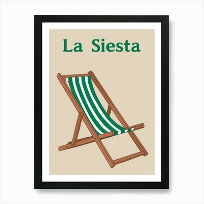 La Siesta 24 Kunstdruck gerahmt Wandbild Poster Leinwanddruck Bild