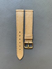 Beige Genuine Lizard Leather watch strap band Custom 10 16 17 18 19 20 21 2226mm