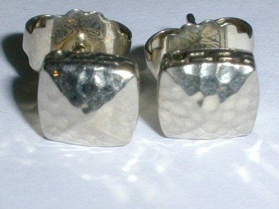 JOHN HARDY HAMMERED STERLING SILVER SMALL STUD  EARRINGS!