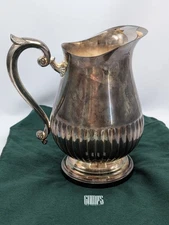 Sheffield Silver Co. Silverplate Water Pitcher with Ice Lip S-929