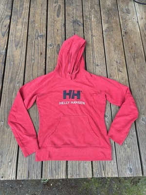 Helly Hansen HH Logo Hoodie Women s Size S Red Outdoor Hiking