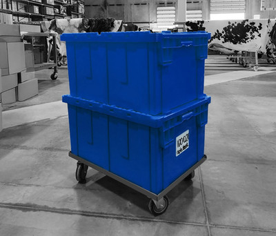 Durable Industrial Storage Tote Container Bin - Assorted Colors - 26 x 19 x 14''