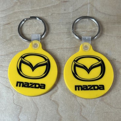 VTG MAZDA Japan Auto Car Company Modern Mazda Hutchinson MN Key Chain Lot of 2