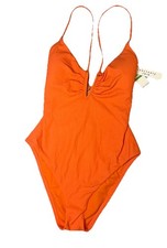 sanctuary Swim Woman  s Large Orange One Piece Bikini swimsuit
