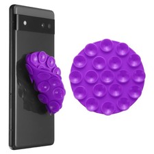 5 Pack Suction Phone Case, Round Double-Sided Suction Phone Grip, Purple