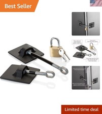 Black Refrigerator Door Lock with Keyed Padlock   Ultimate Security for Your ...
