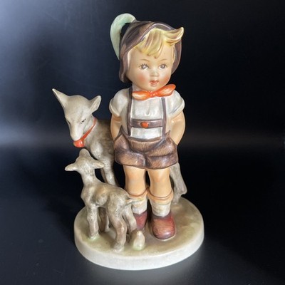 Goebel TMK-2 Hummel ''Little Goat Herder'' figurine, Full Bee, SMALL CHIP