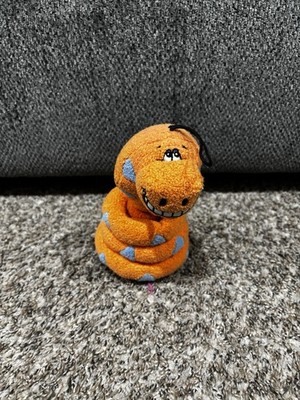 Deedle Dudes Orange Snake - No Noise Plush Toy Stuffed Animal