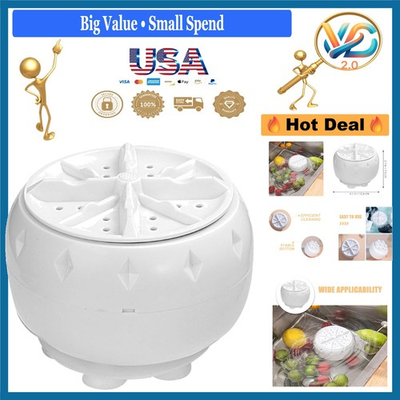 #ad Mini Portable RV Washer Countertop White Plastic Semi Automatic $32.03