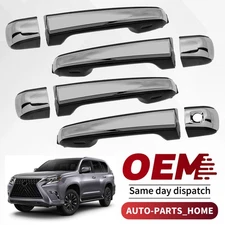 Fit for Lexus GX460 2010-22 4x Chrome Black Side Smart Door Handle Cover Trim
