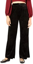Leyden Womens Velvet Wide-Leg Pants Size M