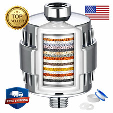 20 Stage Shower Head Filter Purifier with Filter for Hard Water Softener US