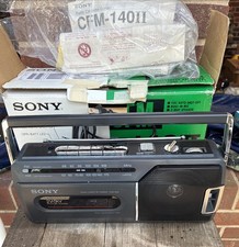 Vintage Sony przenośny odtwarzacz taśmowy radiowy AM/FM CFM-140