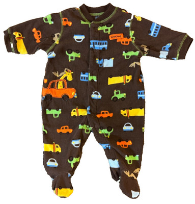 Carters Just One You 3 Months Boy Fleece Sleeper Y2K Footed Pajamas Car Giraffe