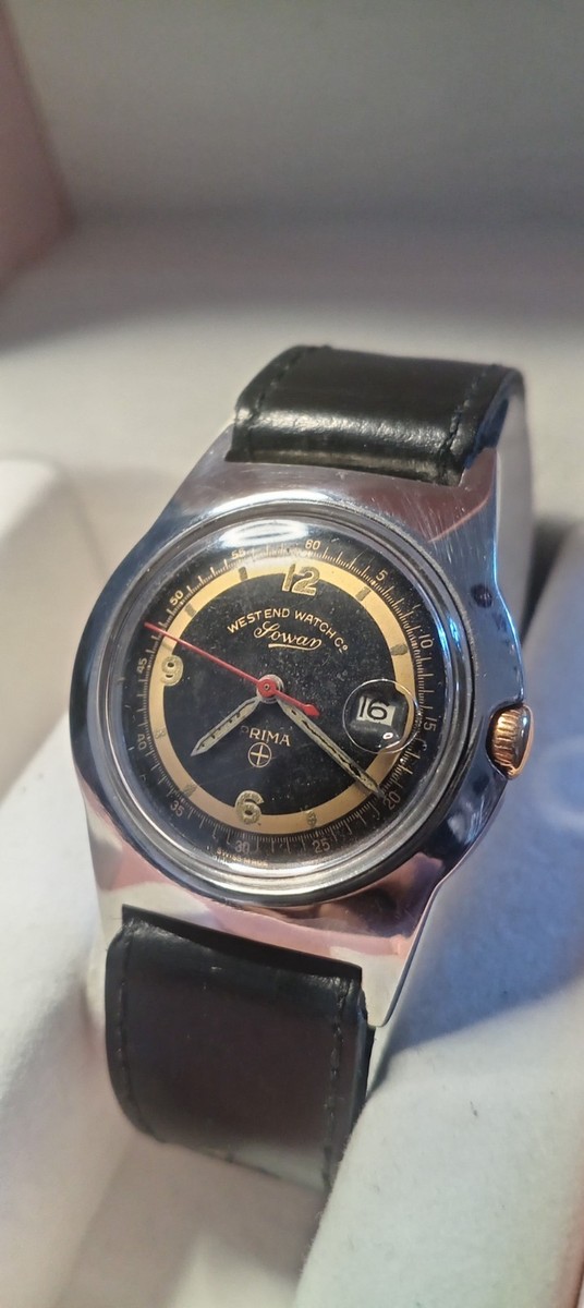 West End Watch Co Sowar Prima, early military, tropic leather