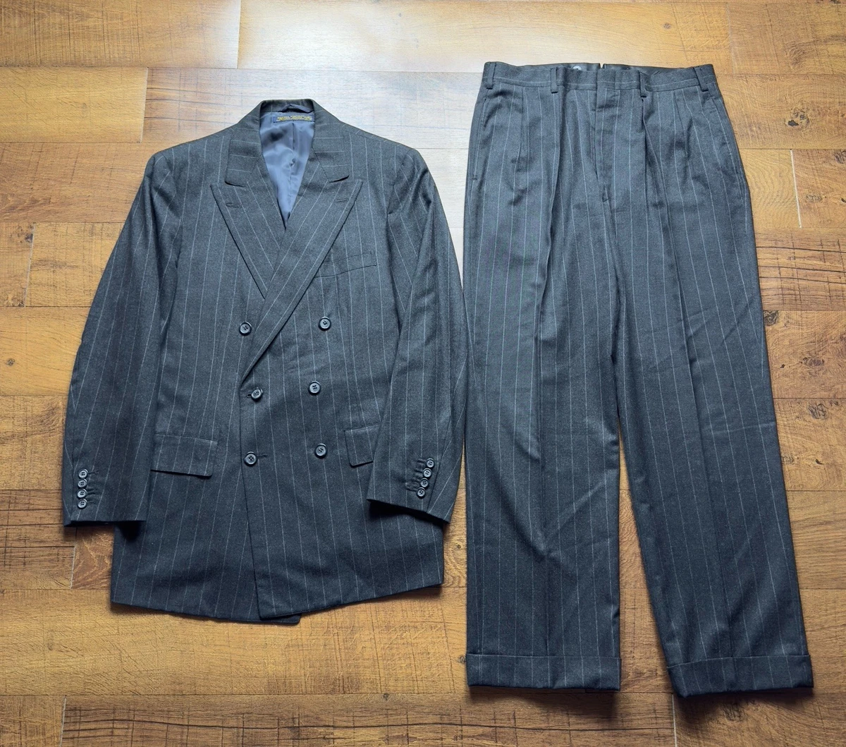 vintage double breasted suit products for sale | eBay