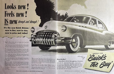 1949 Buick Automobile Looks Feels New Special Features GM Fisher VTG Print Ad
