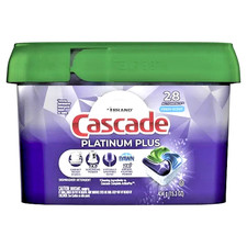 Cascade Platinum Plus Dishwasher Pods 28 Count ActionPacs Dish Detergent