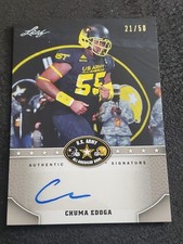 2015 Leaf US Army All-American Bowl Silver /50 Chuma Edoga #BA-CE1 Auto  USC