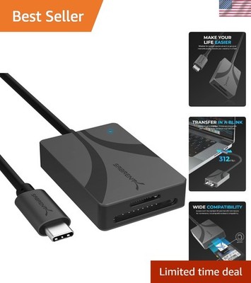 High-Speed USB Type-C Card Reader for SD and microSD - Plug & Play Convenience